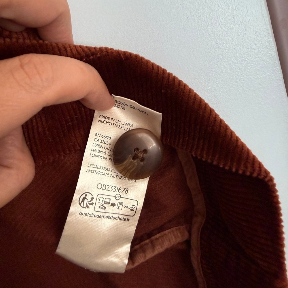 Maeve Colette Corduroy Button Front Mini Skirt Size XL Copper NWT Anthropologie - Picture 9 of 10